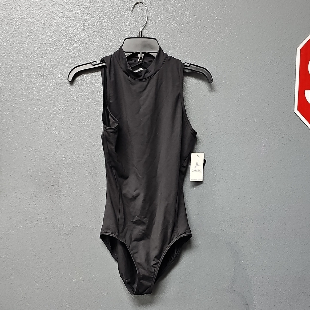 Black Sleeveless Bodysuit
